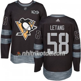 Pittsburgh Penguins Trikot Kris Letang 58 1917-2017 100th Anniversary Adidas Schwarz Authentic - Herren